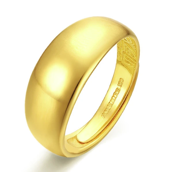 LUK KWAI FOOK 六桂福 BN0807 中性简约活口足金戒指
