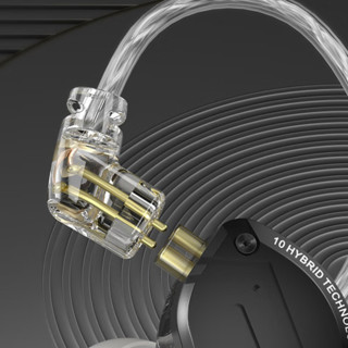 KZ ZS10 PRO X 入耳式圈铁有线耳机 黑色 3.5mm