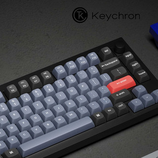 Keychron Q1M4 旋钮版 75键 客制化有线机械键盘 黑色 佳达隆-幻影黄轴 RGB