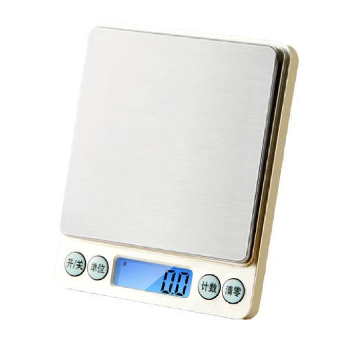京东京造 厨房秤 家用精准电子称 蛋糕烘培秤工具 迷你秤食物称不锈钢厨房秤3kg/0.1g （电池）