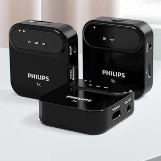 PHILIPS 飞利浦 DLM3538C 无线麦克风一拖二 黑色