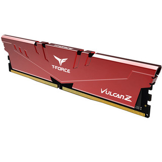 Team 十铨 火神系列 Z DDR4 3200MHz 台式机内存 马甲条 红色 16GB