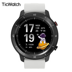 TicWatch GTX运动智能手表 心率监测/睡眠监测/健身/游泳防水/消息提醒/10天续航/表盘市场/太空灰