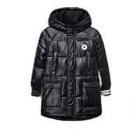 CONVERSE 匡威 男童中长款棉服 CV2042005PS-001 正黑色 6码