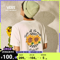 Vans范斯官方 男女情侣短袖T恤夏日向日葵潮酷宽松版型