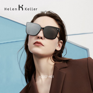 Helen Keller 墨镜偏光太阳镜男女太阳眼镜情侣大框显瘦开车专用眼镜H2207H01