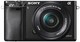 SONY 索尼 A6000可互换镜头数码相机，带有SELP1650镜头套件-黑色（24.3MP）