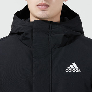 adidas 阿迪达斯 棉服男中长款2022官网旗舰冬季新款运动夹克轻薄羽绒外套