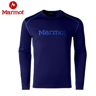 Marmot/土拨鼠轻量透气针织面料男士长袖T恤