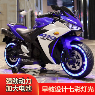 迪士尼 儿童电动摩托车3-6岁男童玩具男孩生日礼物女孩一女童7小孩三到四4小朋友5两宝宝1-2周岁 标配蓝色脚踩油门