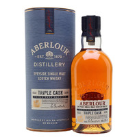 PLUS会员：Aberlour 亚伯乐 三桶 苏格兰 单一麦芽威士忌 洋酒 700ml