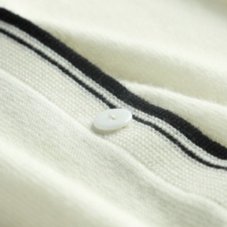 金丽杉 女士V领羊毛衫 LS21013YOT 白色 XL