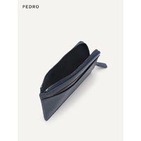 Pedro 牛皮压纹拼色拉链迷你卡包 零钱包 男包PM4-25940087 深蓝色 S
