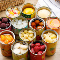 天火乐 新鲜水果罐头混合6罐装每罐425克黄桃罐头椰果菠萝橘子梨什锦草莓