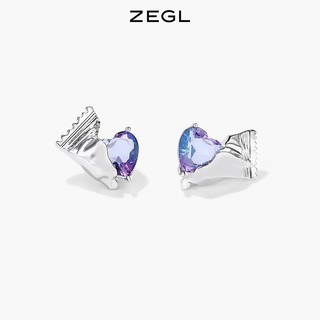 ZENGLIU ZEGL设计师糖果系列爱心耳环女小众设计感高级耳钉925银针夏耳饰