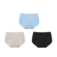 IReannana 女士三角内裤套装 SM1842 纯色款 (黑色+灰色+蓝色)