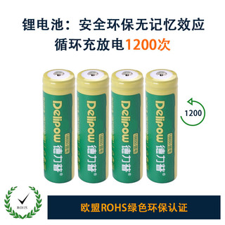 Delipow 德力普 充电电池 18650锂电池充电套装3.7V 强光手电筒电池