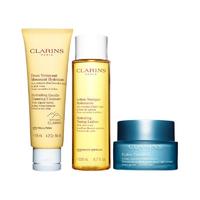 CLARINS 娇韵诗 护肤套装 (舒柔泡沫洁面乳125ml+沁润奇肌保湿化妆水200ml+乳霜50ml)