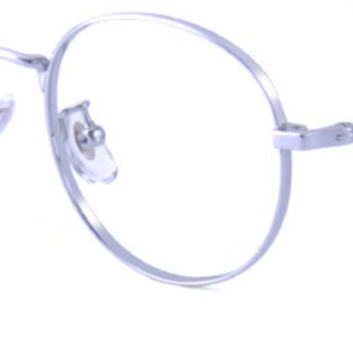 目匠 88800 银色纯钛眼镜框+1.56折射率 防蓝光镜片
