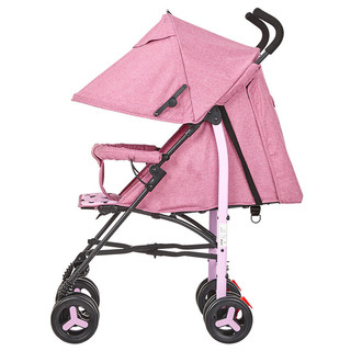 小龙哈彼 hd小龙哈彼 婴儿推车可坐可躺 轻便可折叠伞车 遮阳透气遛娃神器 粉色 LD399Q-T213H