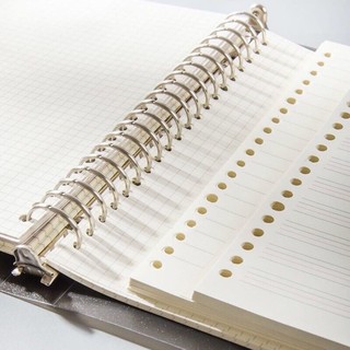 B5活页本笔记本本子 可拆卸学生网格手账本 横线空白方格活页替芯
