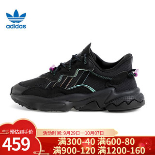 adidas 阿迪达斯 官网三叶草OZWEEGO W女子休闲跑步复古老爹鞋GW3318 黑 38.5(235mm)
