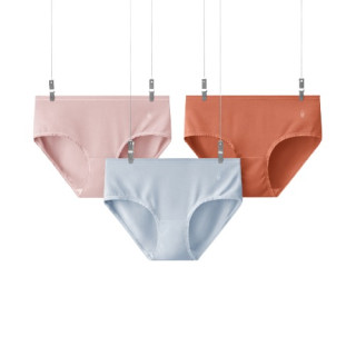 bananain 蕉内 女士三角内裤套装 3p-iu300s-s2021 3条装(柔粉 粉桔