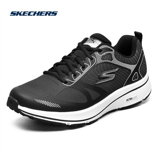 Skechers斯凯奇男女情侣款魔幻波纹运动鞋轻便透气跑步鞋128272/220035 黑色/白色 40