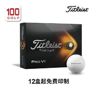 Titleist泰特利斯 Pro V1x 高尔夫球 众多巡回赛选手信赖 New Pro V1 白色球