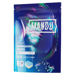 Mandu 蔓珠 洗碗塊多效合一適用于嵌入式洗碗機18g*30片強力去除各種油污