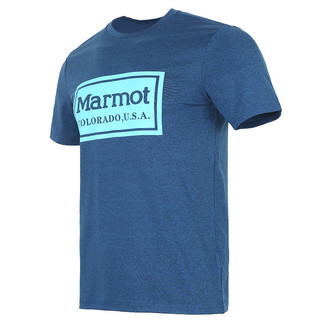 Marmot 土拨鼠 2022新款Marmot/土拨鼠户外运动休闲圆领透气吸湿排汗棉感速干T恤