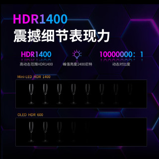 M27NQC-ST 27英寸Mini-LED显示器(2560*1440、165Hz、99%DCI-P3、HDR1400、65W Type-C)