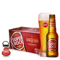 有券的上：SUPER BOCK 超级波克 mini黄啤 进口啤酒 200ml*24瓶