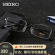  SEIKO 精工 眼镜架 半框钛材商务休闲近视眼镜 男款眼镜框配镜HT01077 枪灰色84 单架子　