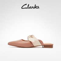 抖音超值购：Clarks 其乐 女鞋2022春新款平底尖头凉鞋包头蝴蝶结仙女风穆勒鞋女