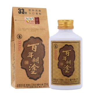 百年糊涂 经典小百年 33%vol 浓香型白酒 125ml 单瓶装