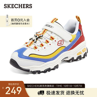 SKECHERS 斯凯奇 D'Lites 女童休闲运动鞋 406102L/WMLT 白色/多彩色 35码