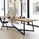 IRIS 爱丽思 北欧实木大板会议桌长方形工业风办公桌简约现代书桌工作台洽谈桌