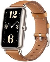 HUAWEI 华为 手表适合迷你智能手表,1.4 英寸矩形 AMOLED 显示屏,70% 屏幕与机身比率,额外 3 个月保修,摩卡棕色