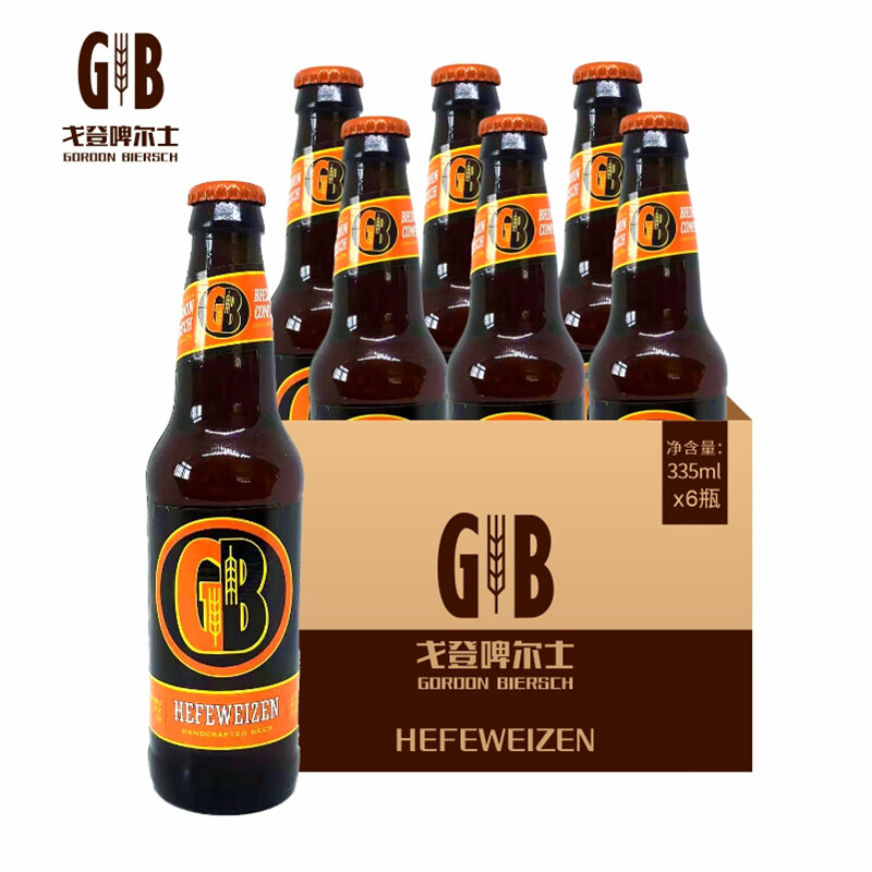 戈登啤尔士 GB 精酿小麦黑啤酒  355ml*6瓶
