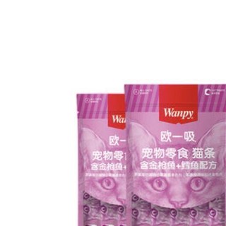 Wanpy 顽皮 猫零食 金枪鱼+鳕鱼猫条 80g*12支