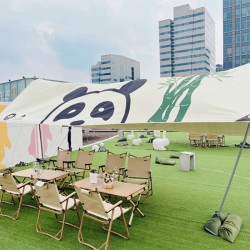 城市露营!上海春野秋梦·长风大悦城露营地双人烧烤棋牌桌游