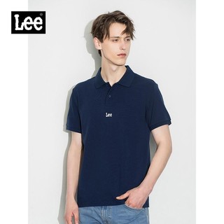 Lee 商场同款22春夏新品标准Polo衫情侣款翻领短袖T恤LMT0015974CJ