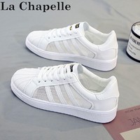 La Chapelle +小白鞋女春夏新款贝壳头爆款运动板鞋百搭学生潮鞋子