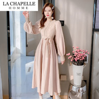 La Chapelle 女装假两件显瘦连衣裙