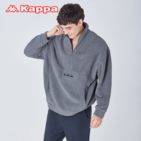 23秋冬新Kappa/卡帕摇粒绒加厚家居服男长袖单件上衣外出服ins风