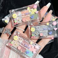 HOLD LIVE 口袋眼影盘四色黑玫瑰大地色哑光亮片眼影黑色烟熏纯欲