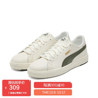 彪马 PUMA 男女同款 基础系列 Puma Serve Pro Lite 板鞋休闲鞋 374902-13米白色-墨绿色-金色 38UK5