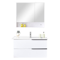  顾家家居 KUKA  G-06217 轻奢浴室柜组合 白色 90cm 半封闭镜柜款