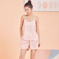 都市丽人 COSMO LADY 睡衣女夏天薄款柔软丝滑吊带家居服套装